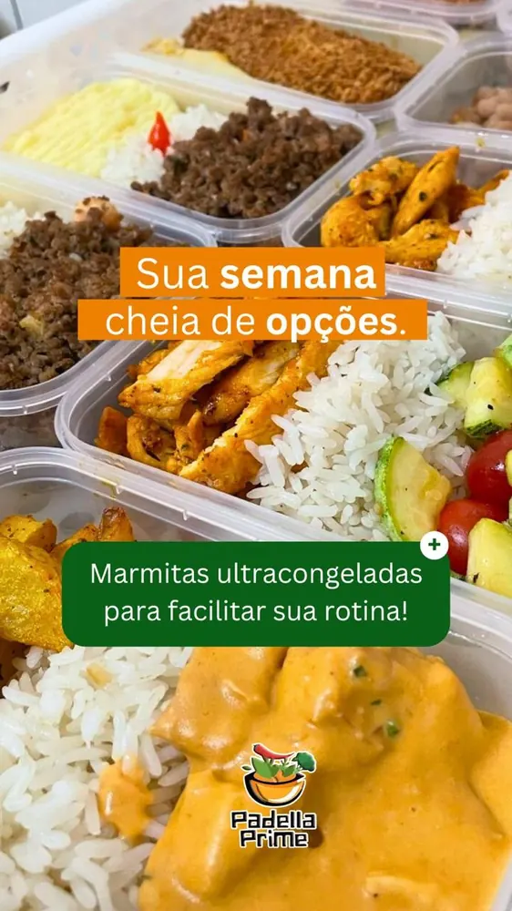 Marmitas ultracongeladas com diversas opções